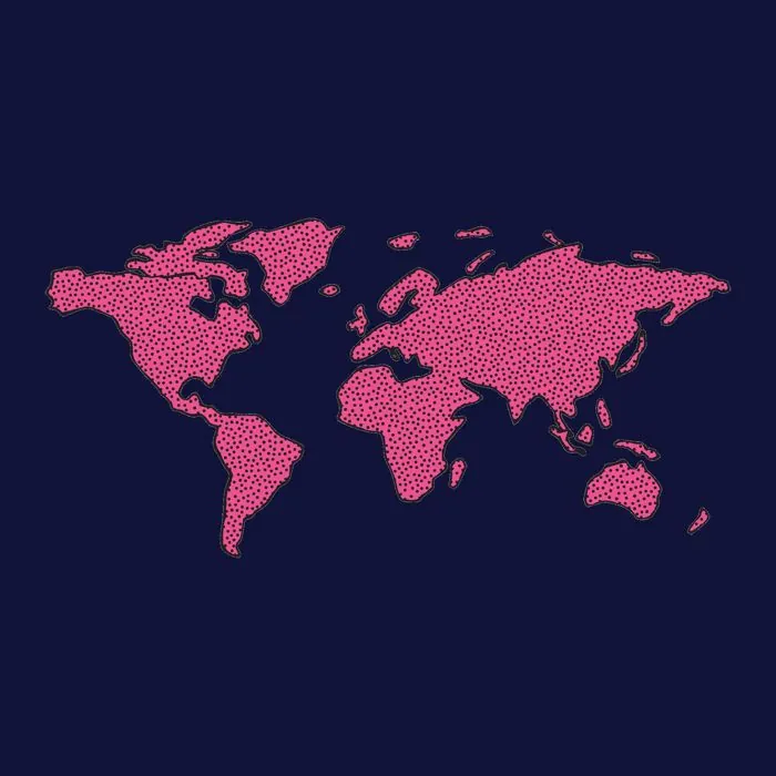 GBT Summit World Tour 2027, la carte du monde en trame rose